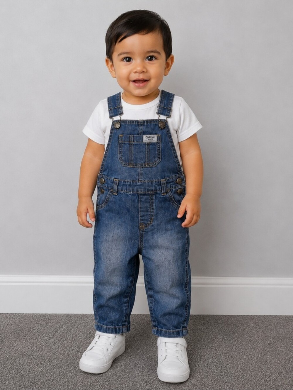 CARTERS 18M Jean Overalls Snap Button Legs